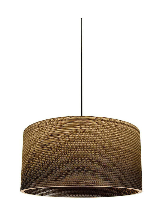 VK Lighting Μοντέρνο Κρεμαστό Φωτιστικό Μονόφωτο με Ντουί E27 σε Καφέ Χρώμα  VK/03092/50/BR